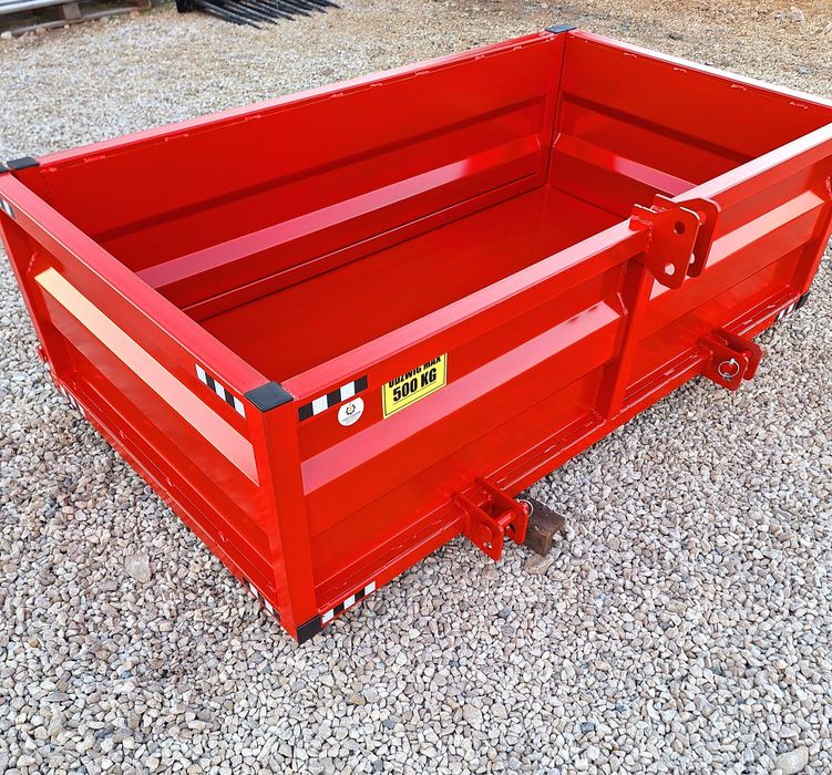 Skrzynia transportowa do ciągnika minitraktorka przyczepka zawieszana