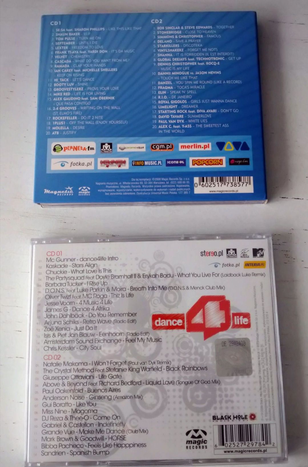 Komplet dwóch płyt CD z muzyką dance