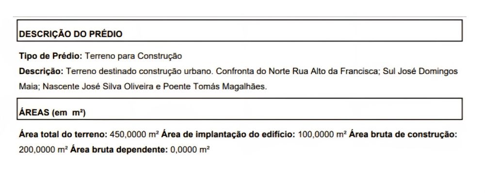 Terreno para construção
