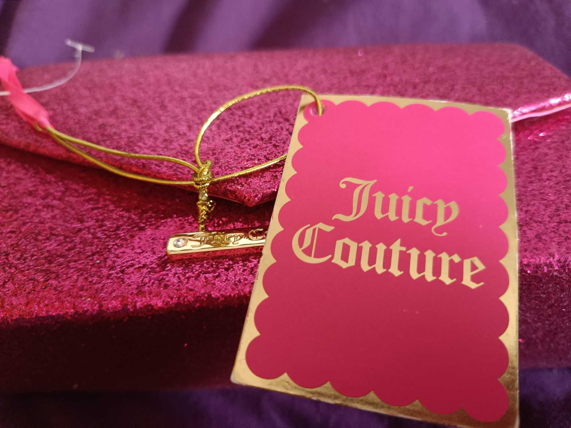 Carteira de cerimônia com etiqueta rosa choc com brilho