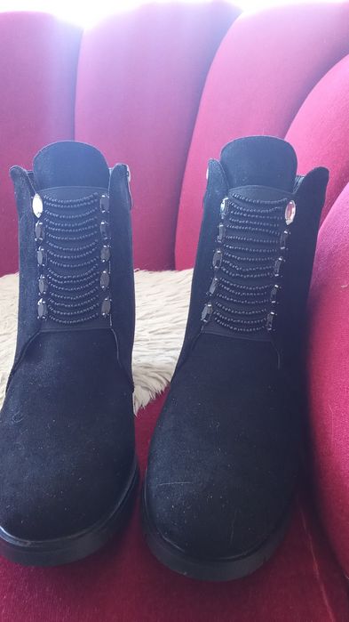 Nowe botki w stylu militarnym docieplane 37