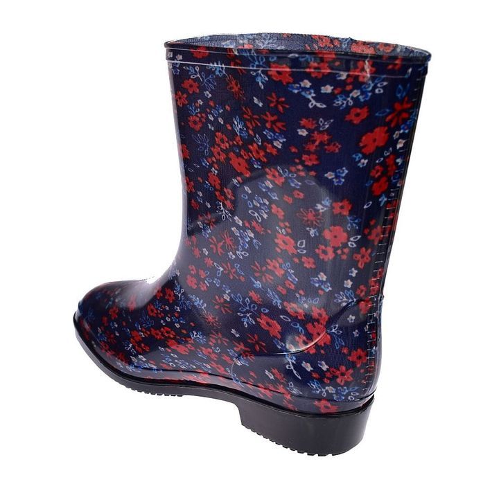 Kalosze damskie gumowce kwiaty ANX-01 Red-2 rozm 37