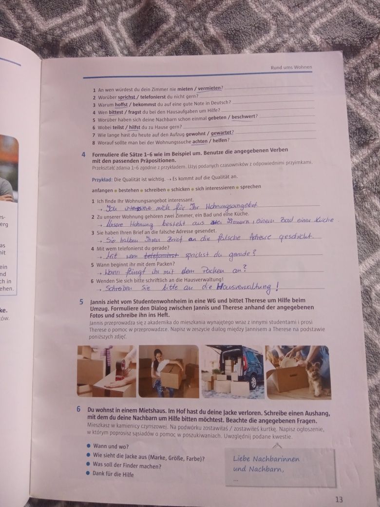 Effekt 4 ćwiczenia, w części zapisane