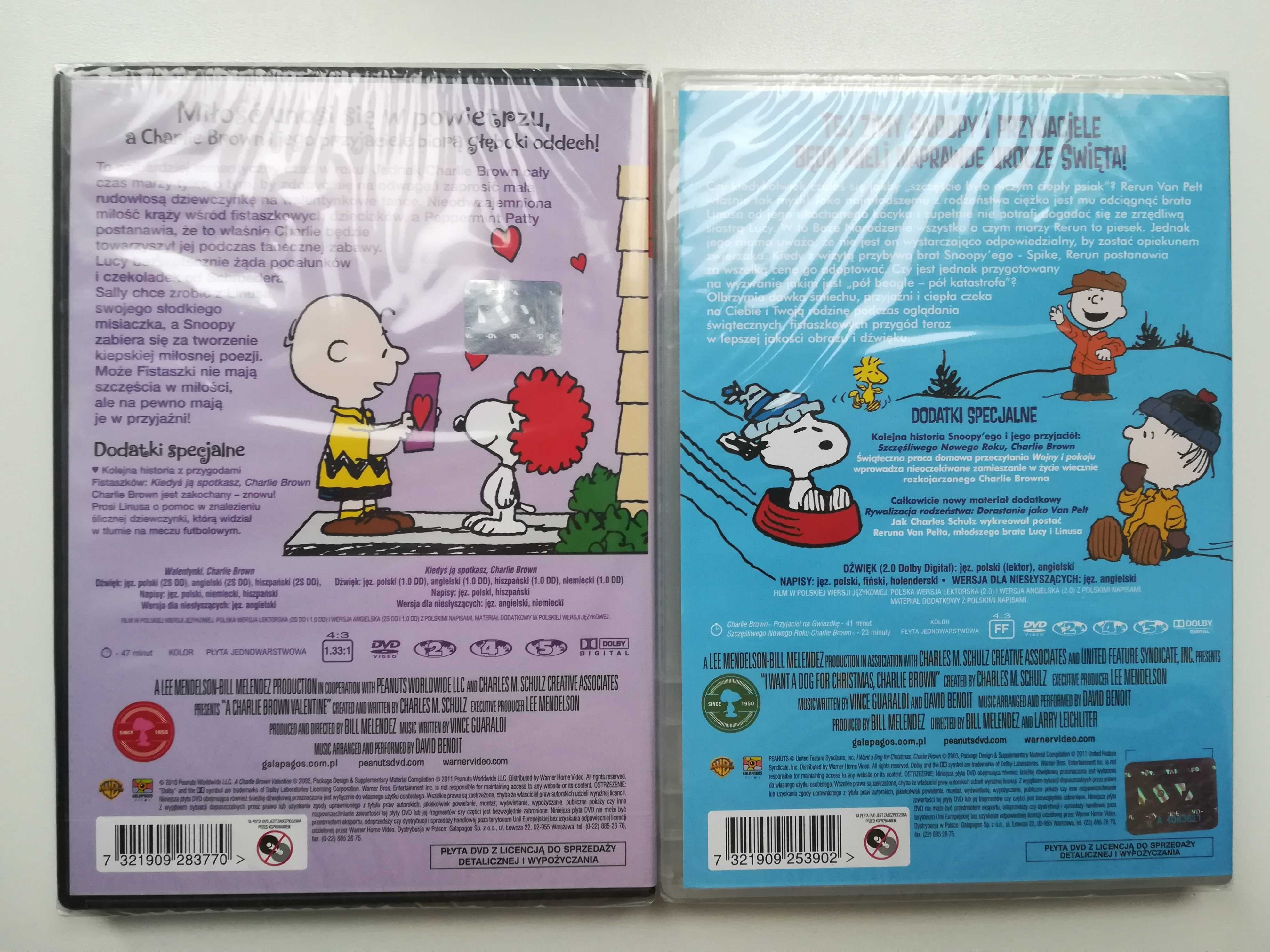 Charlie Brown Przyjaciel na Gwiazdkę + Walentynki DVD Fistaszki