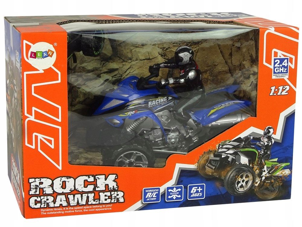 Quad Rock Crawler Trójkołowy Zdalnie Sterowany 1:12/2,4g Niebieski