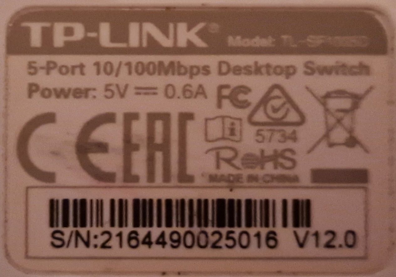 Switch TP-LINK TL-SF1005D 5 portów