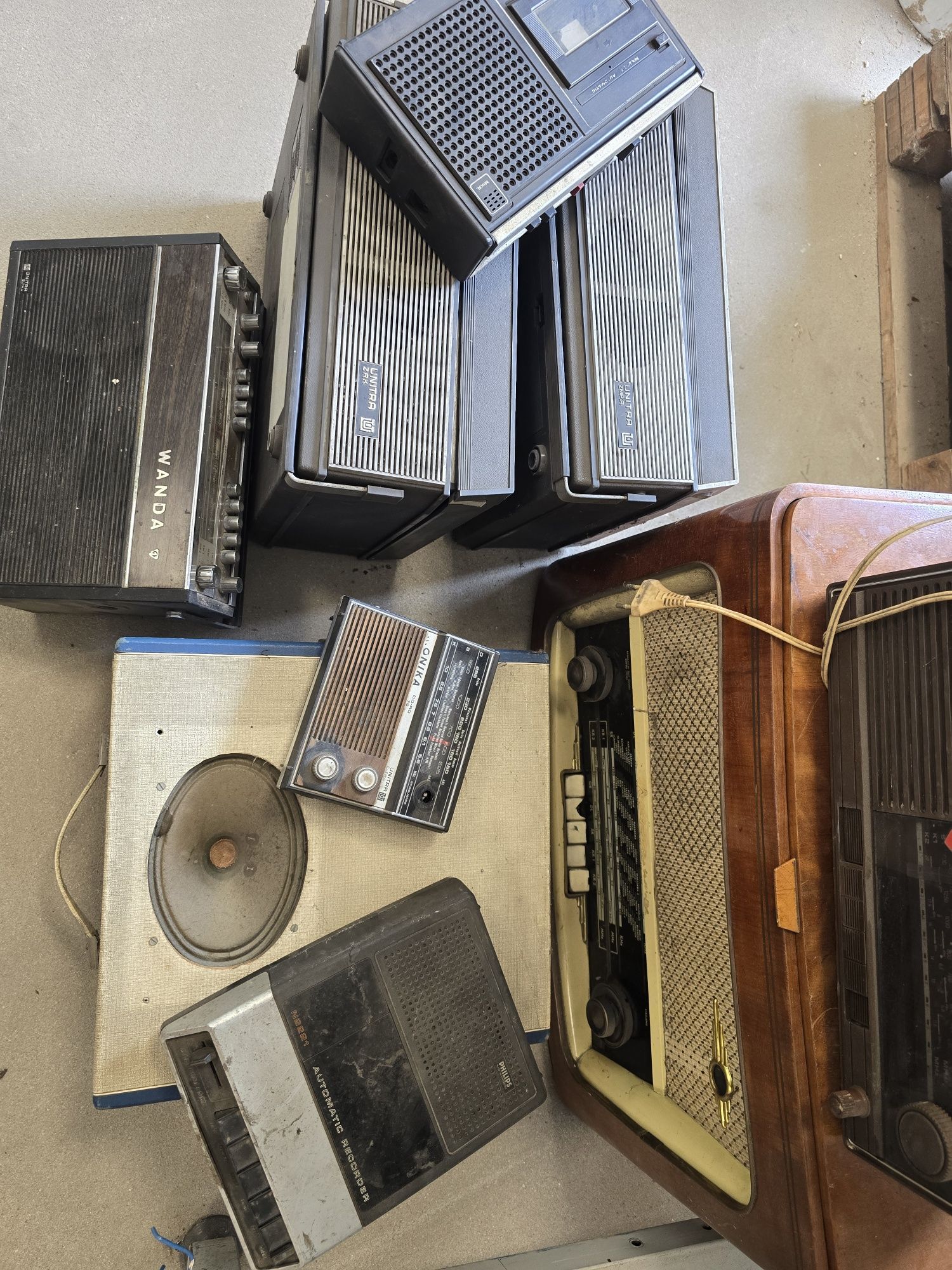 Stare radia lampowe Unitra,retro sprzet,elektronika