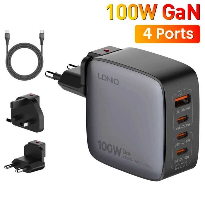 Зарядное устройство LDNIO 100w + кабель в комплекте
