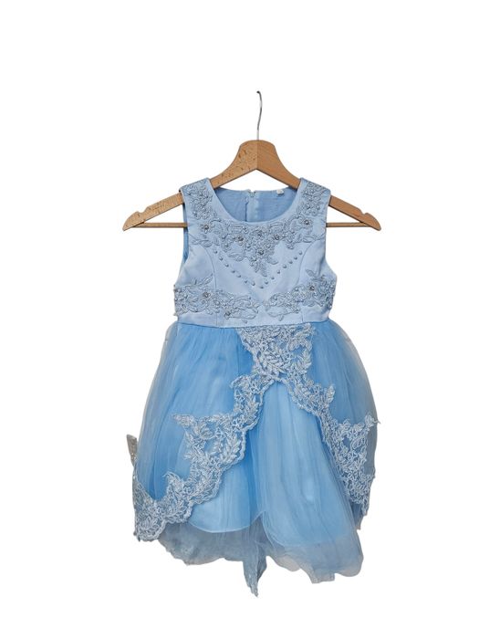 Sukienka księżniczka błękitna halka 110cm