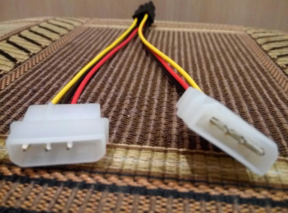 Переходник для видеокарт 2x molex to 6 pin pci-ex