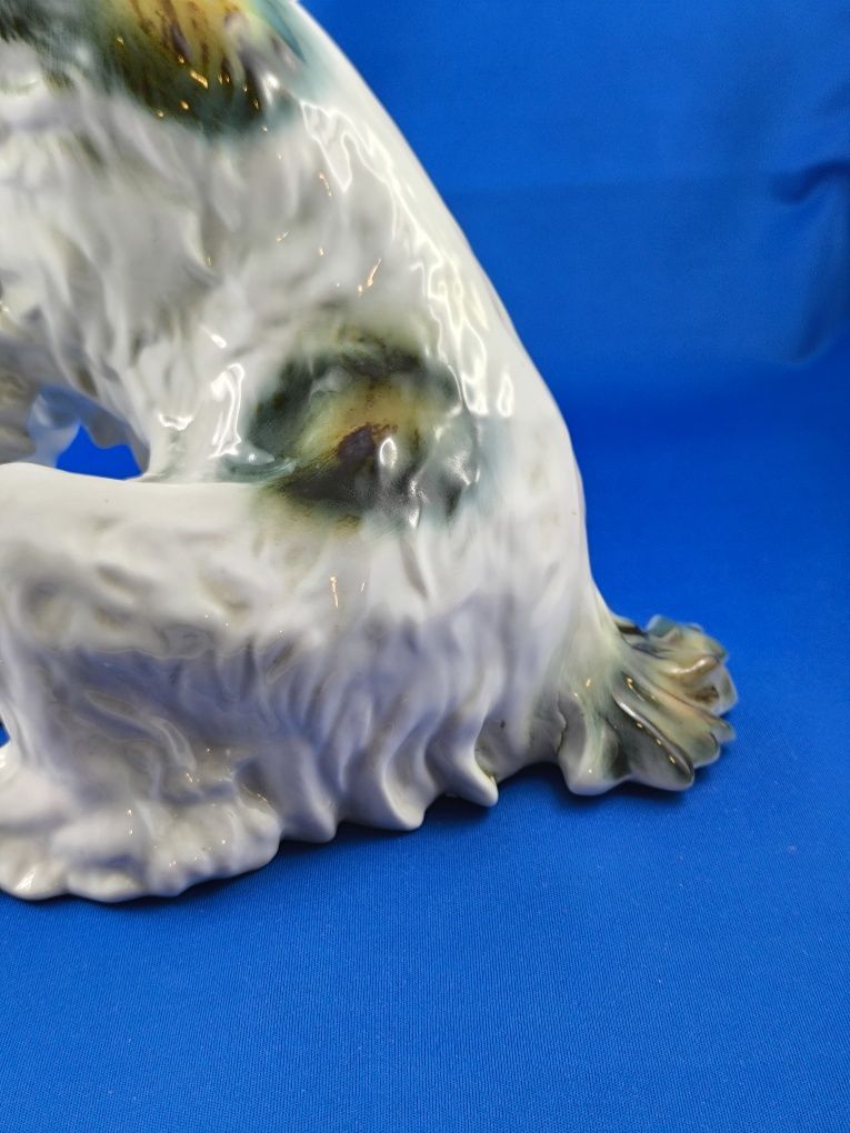 Spaniel Klausenburg Cervit Cluj Napoca 34cm #pies #porcelana #prezent