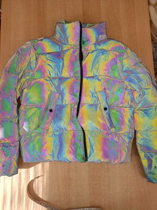 Светоотражающая,теплая куртка на девочку рост 130-140 см