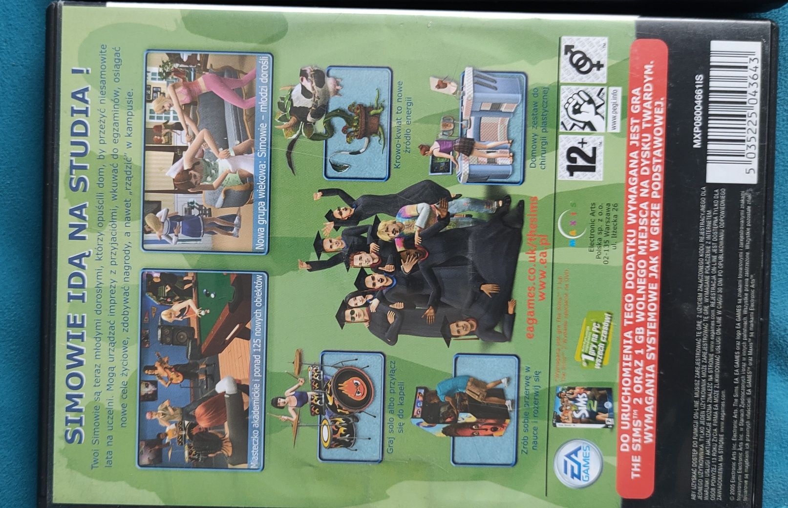 The Sims 2 Double Deluxe edition i dodatek do gry na Studiach