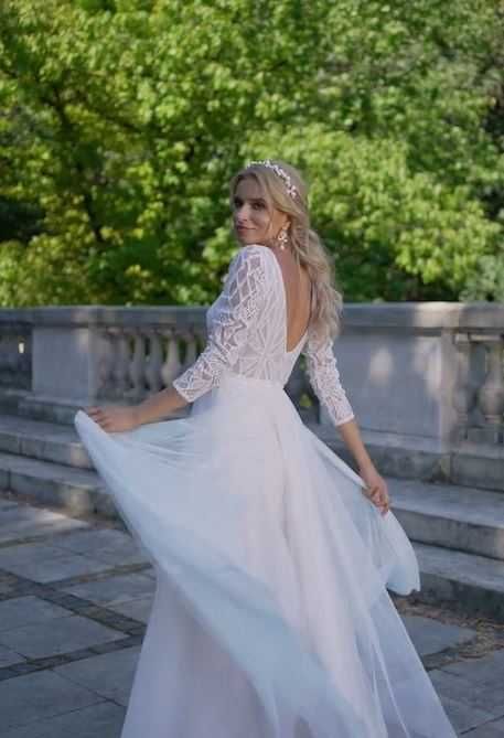 Suknia ślubna Dama Couture Ginewra rozmiar XS S 34 STAN IDEALNY