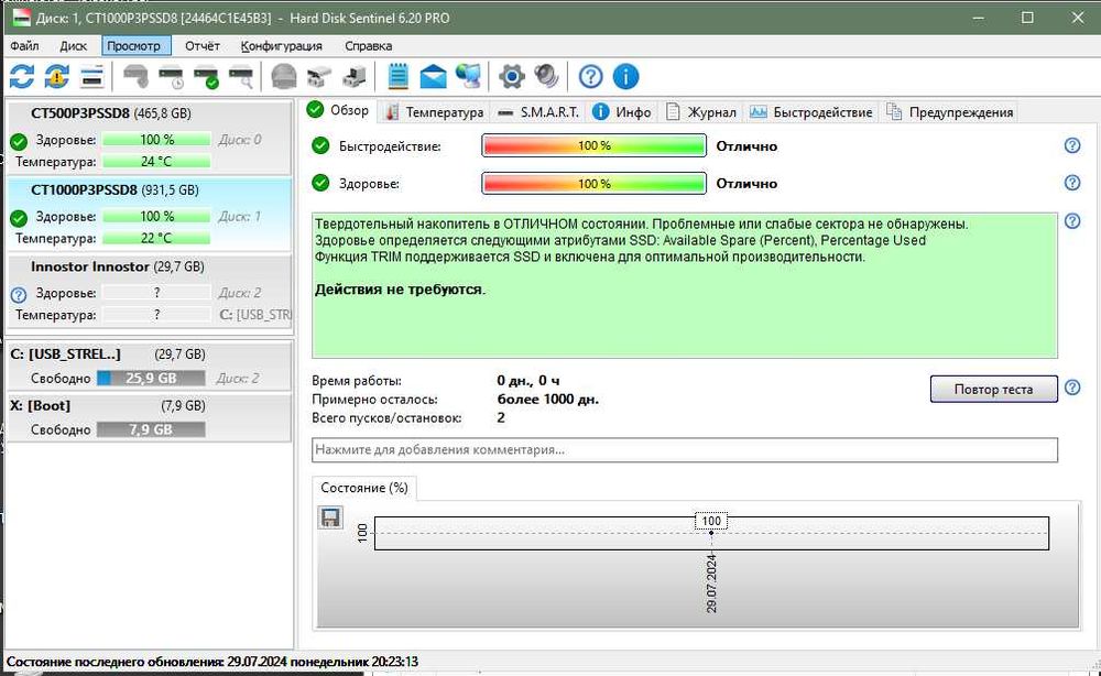 SSD-диск Crucial P3 Plus 3D NAND 1TB M.2 (2280 PCI-E 4)