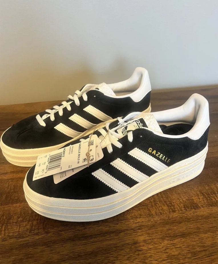 Оригинальные Кроссовки Adidas Gazelle Bold Platform Grey/Black