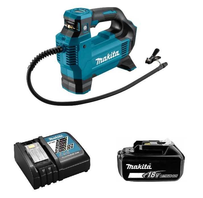 Minikompresor Makita DMP180 + ładowarka + akumulator, zestaw!