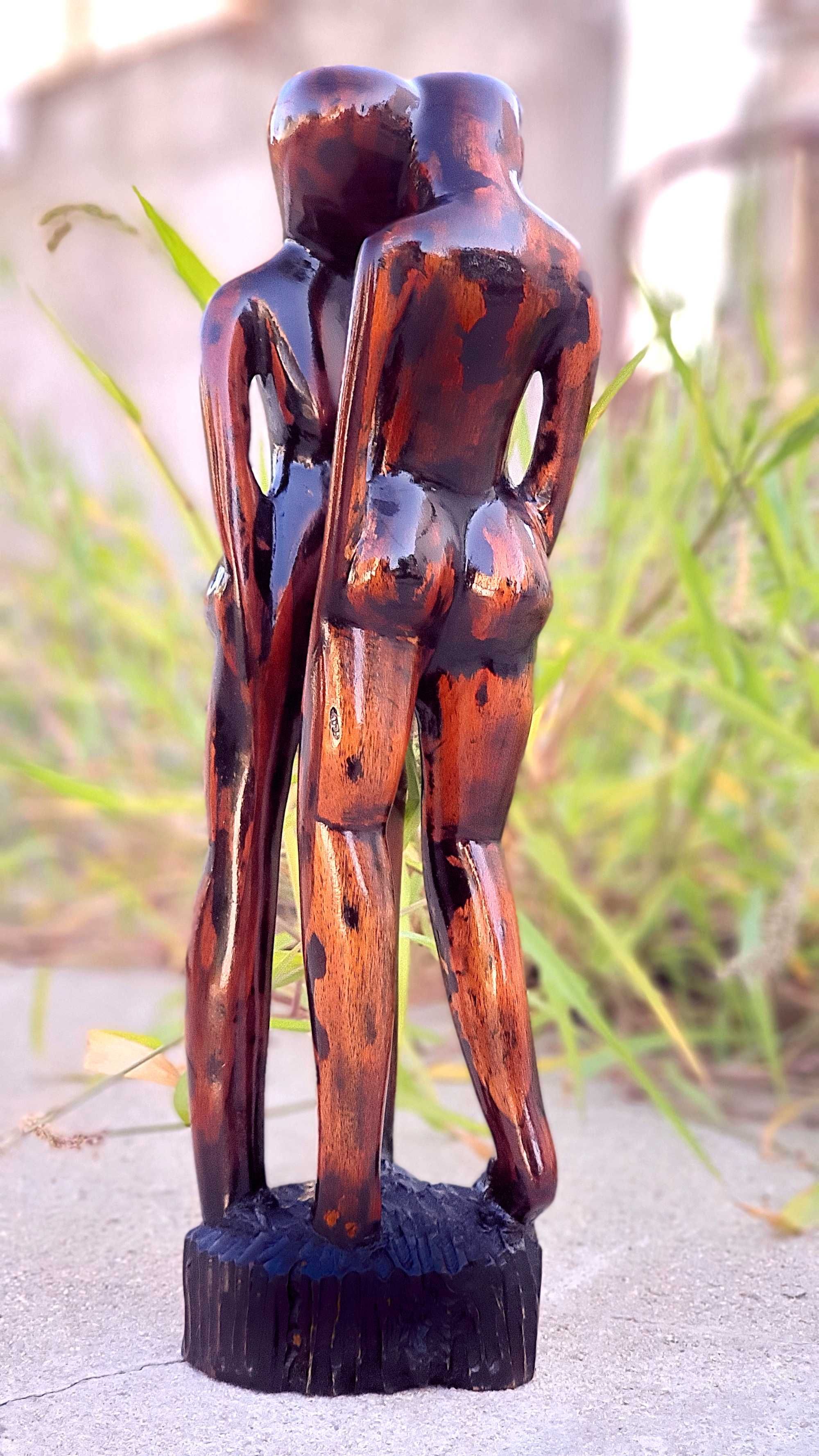 Escultura em madeira exotica artesanato africano da Tanzania (novo)