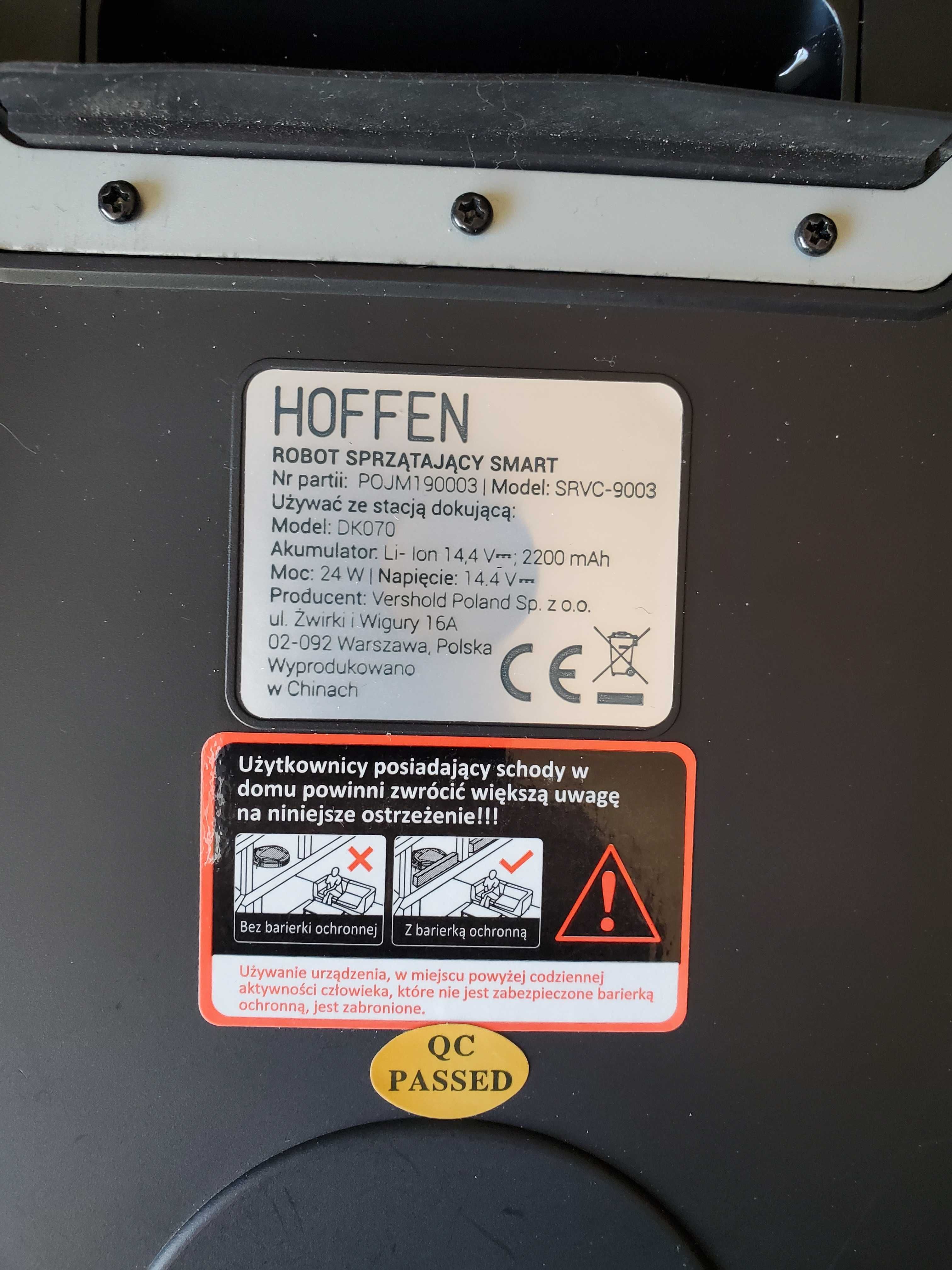 Odkurzacz samojeżdżący robot sprzątający smart robot Hoffen DK070