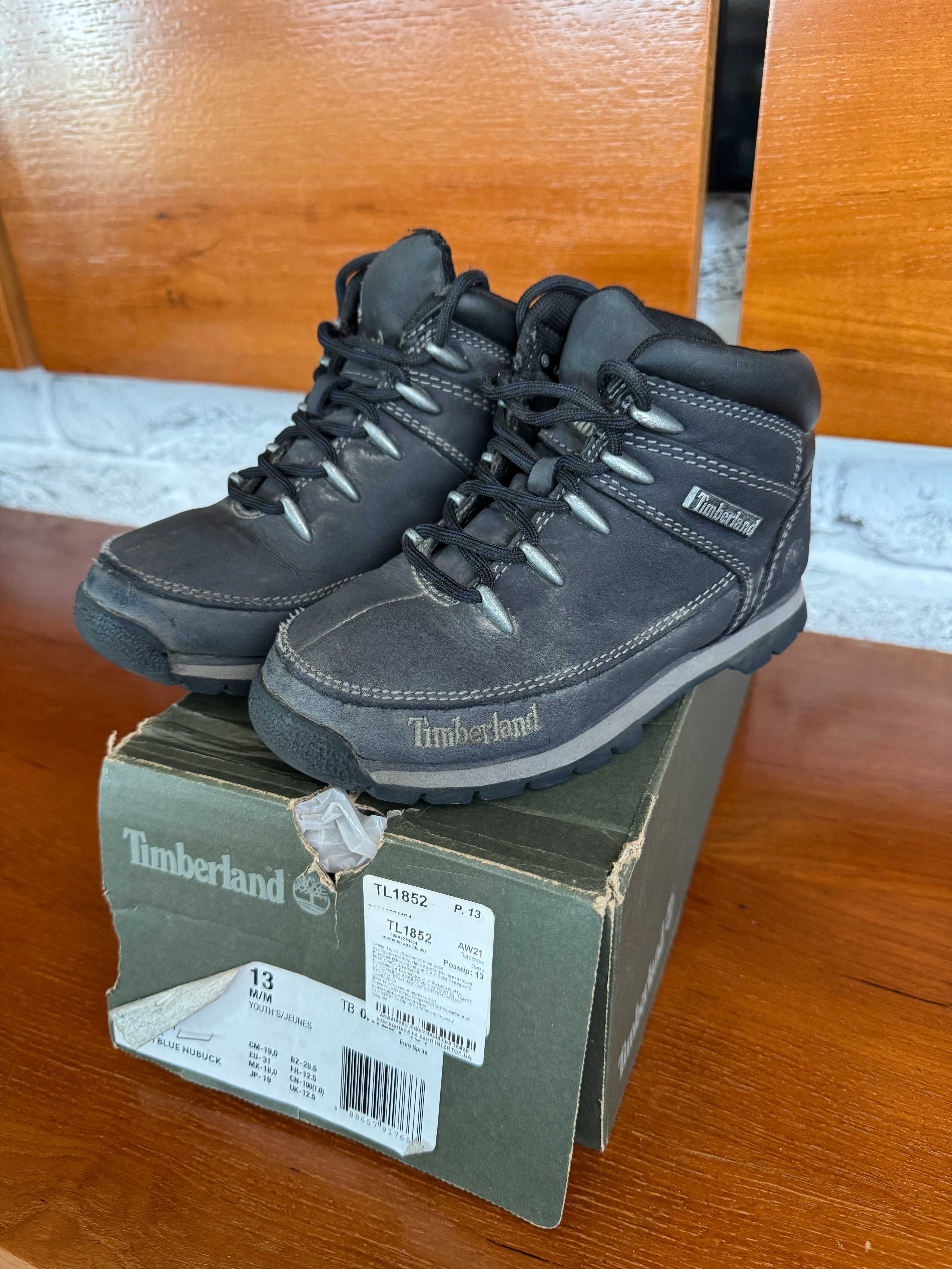 Дитячі черевики Timberland Euro Sprint TL1852 осінь-зима 19 см. EU-31
