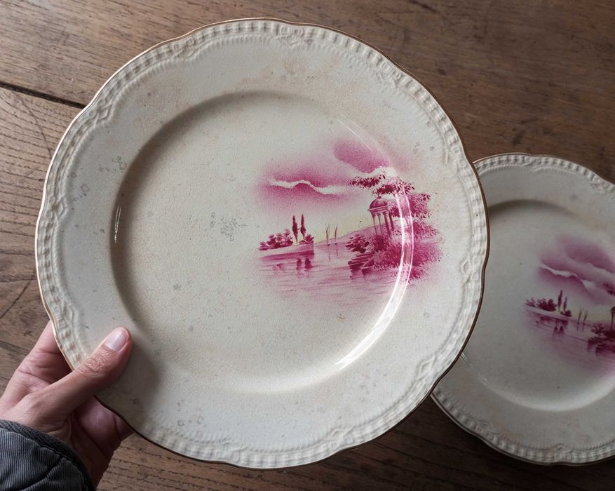 Antigos pratos Portugueses em faiança de Massarelos Porto