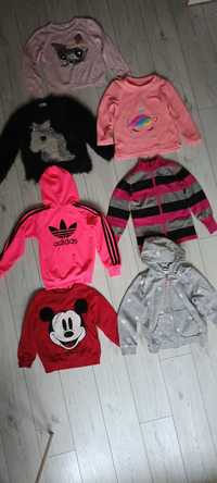 ADIDAS, h&m, Disney, ulvang, st. Bernard bluzy dziewczęce r. 98/104