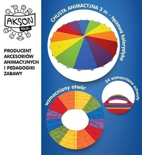 Profesjonalna Chusta Animacyjna 7 BARW- 3m