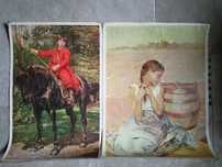 Reprodukcje obrazów - Zatruta studnia (Malczewski) i Portret (Matejko)