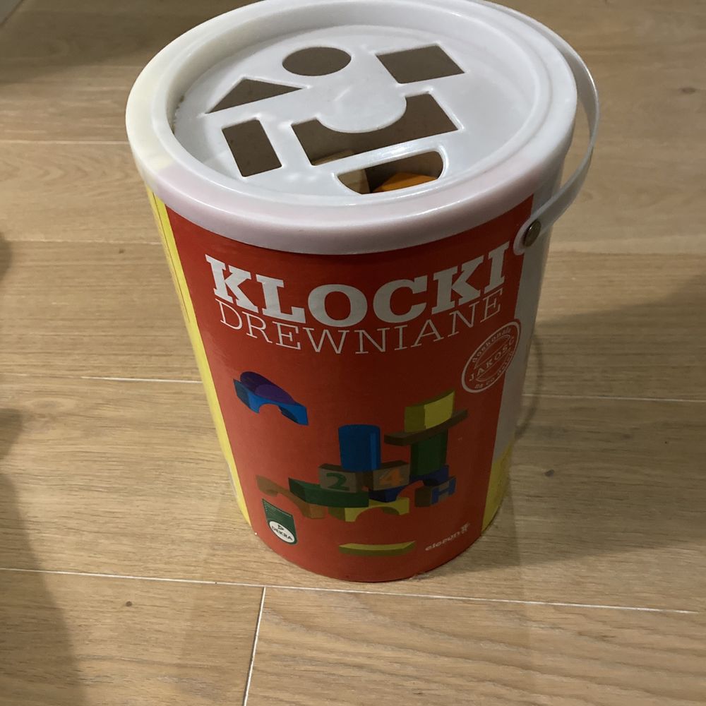 Klocki drewiane kolorowe