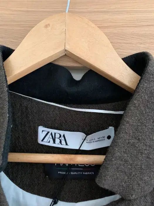 Wełniany płaszcz manteco khaki l 40
