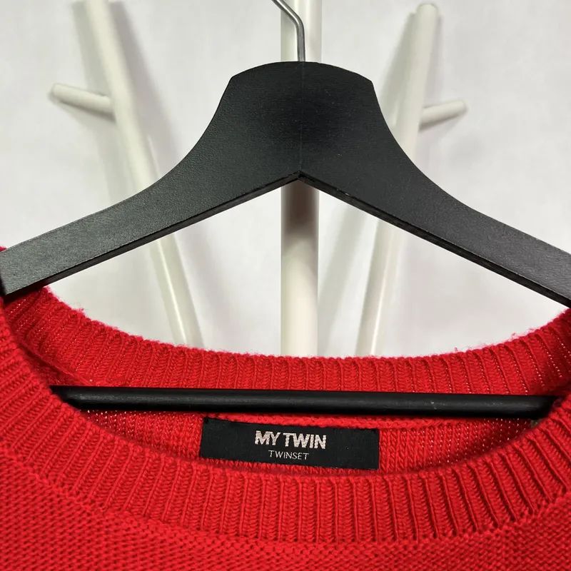 Sweter z okrągłym dekoltem długi/tunika Twin Set Simona Barbieri