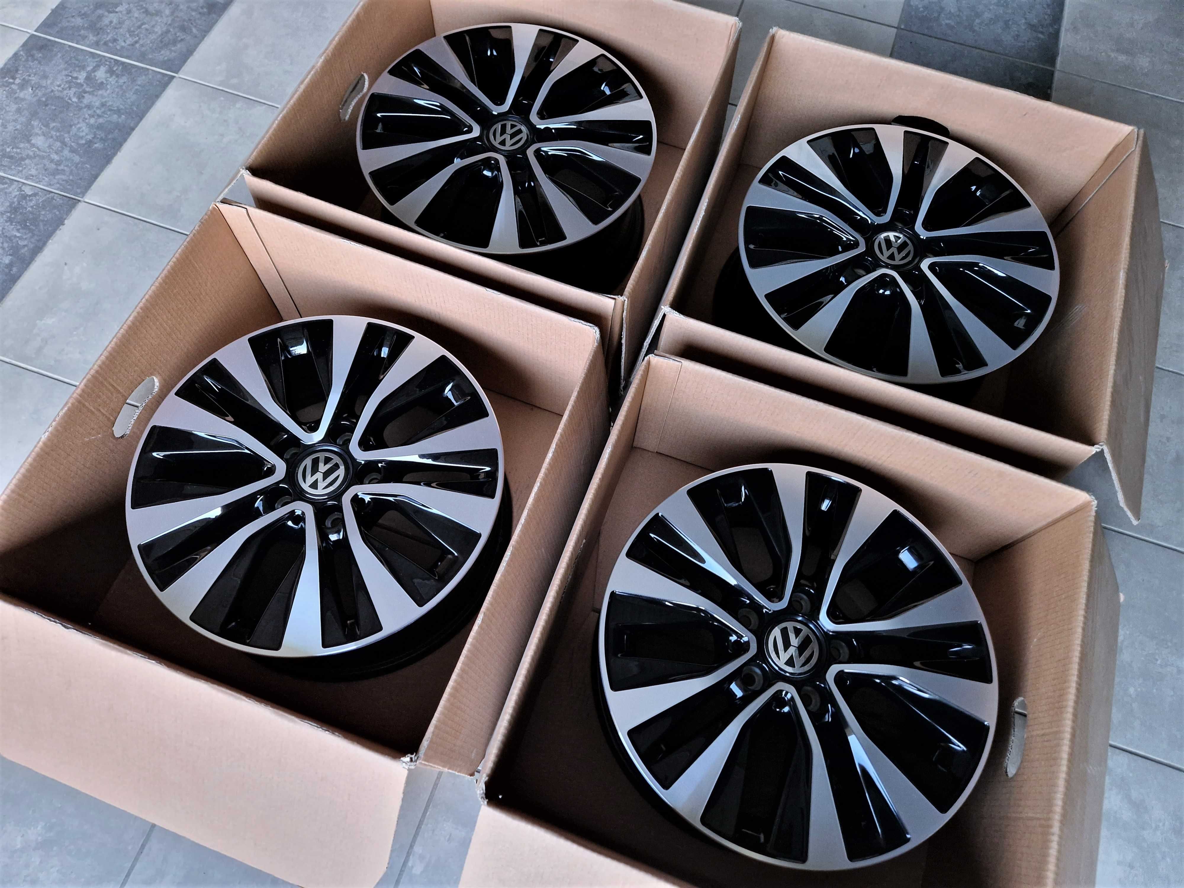 Alufelgi 16 5x112 VW Golf Passat Touran Jetta Caddy Tiguan Czarne 311#