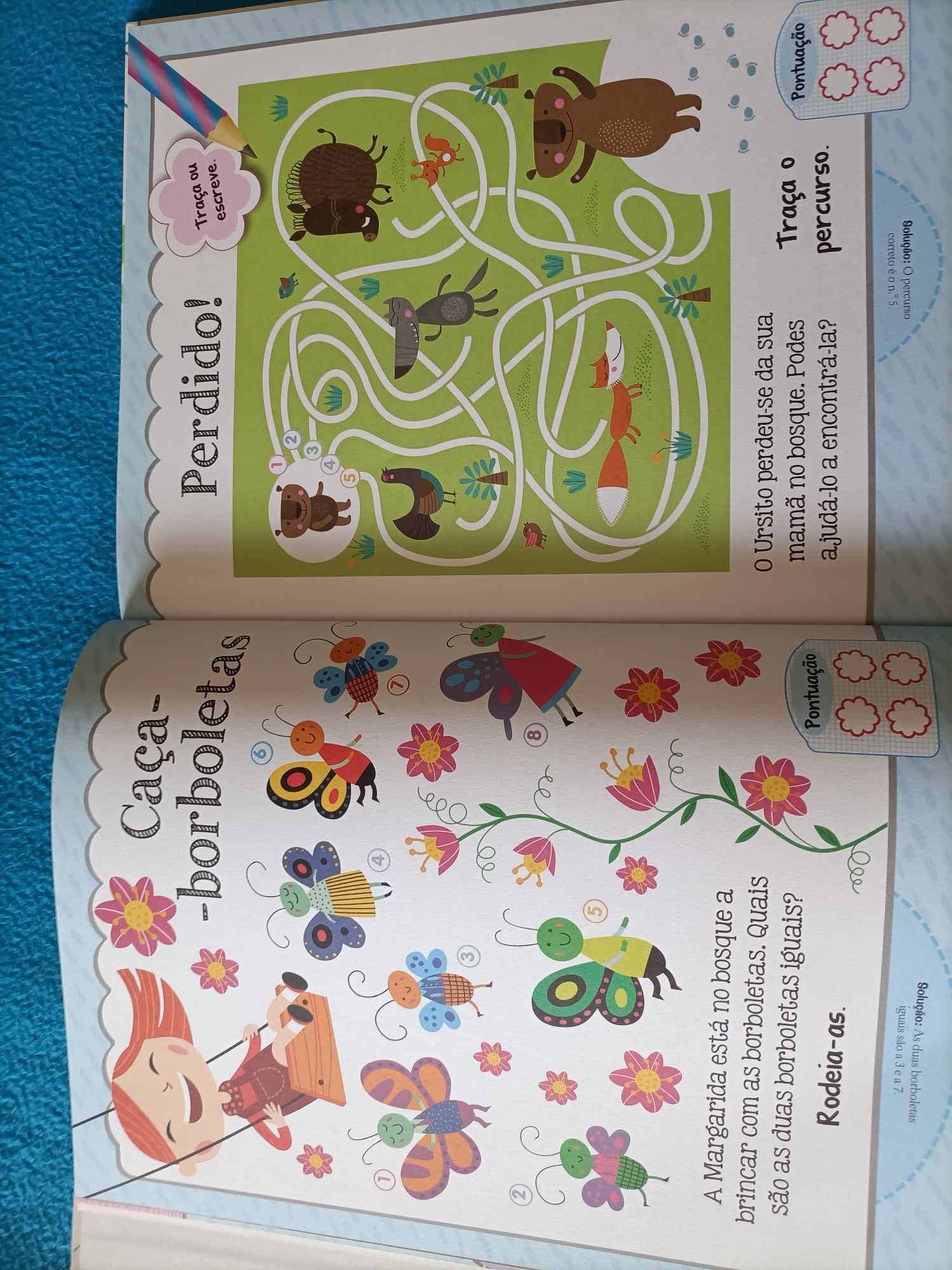 Livro infantil de actividades animais