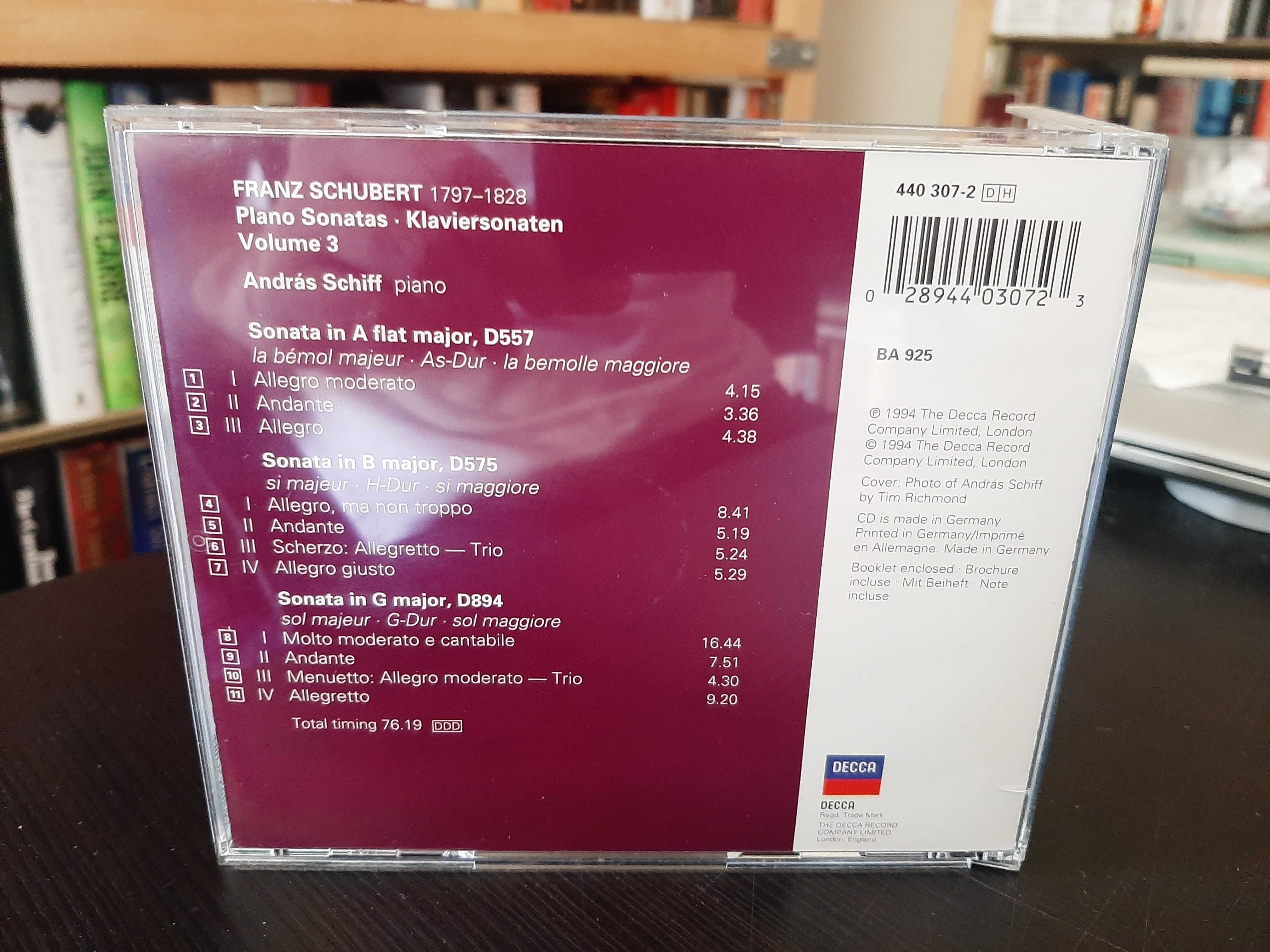 Schubert – Piano Sonatas D557, D575 and D894 – András Schiff