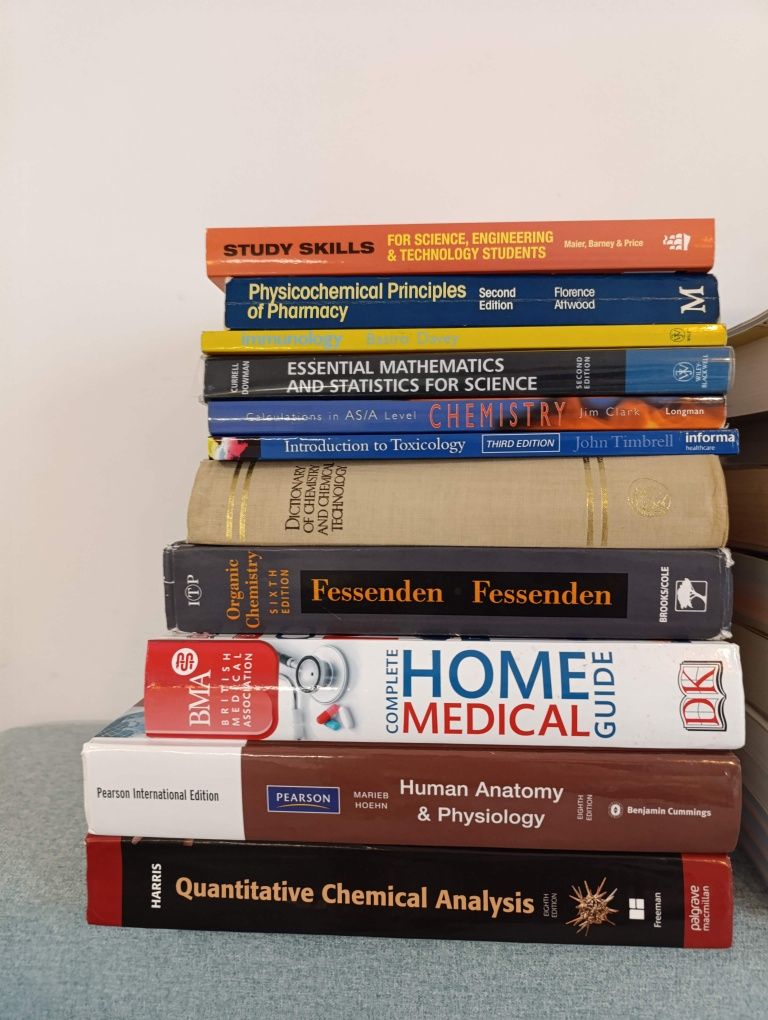 Książki naukowe, akademickie - chemia, medycyna, farmacja - ENG - stud
