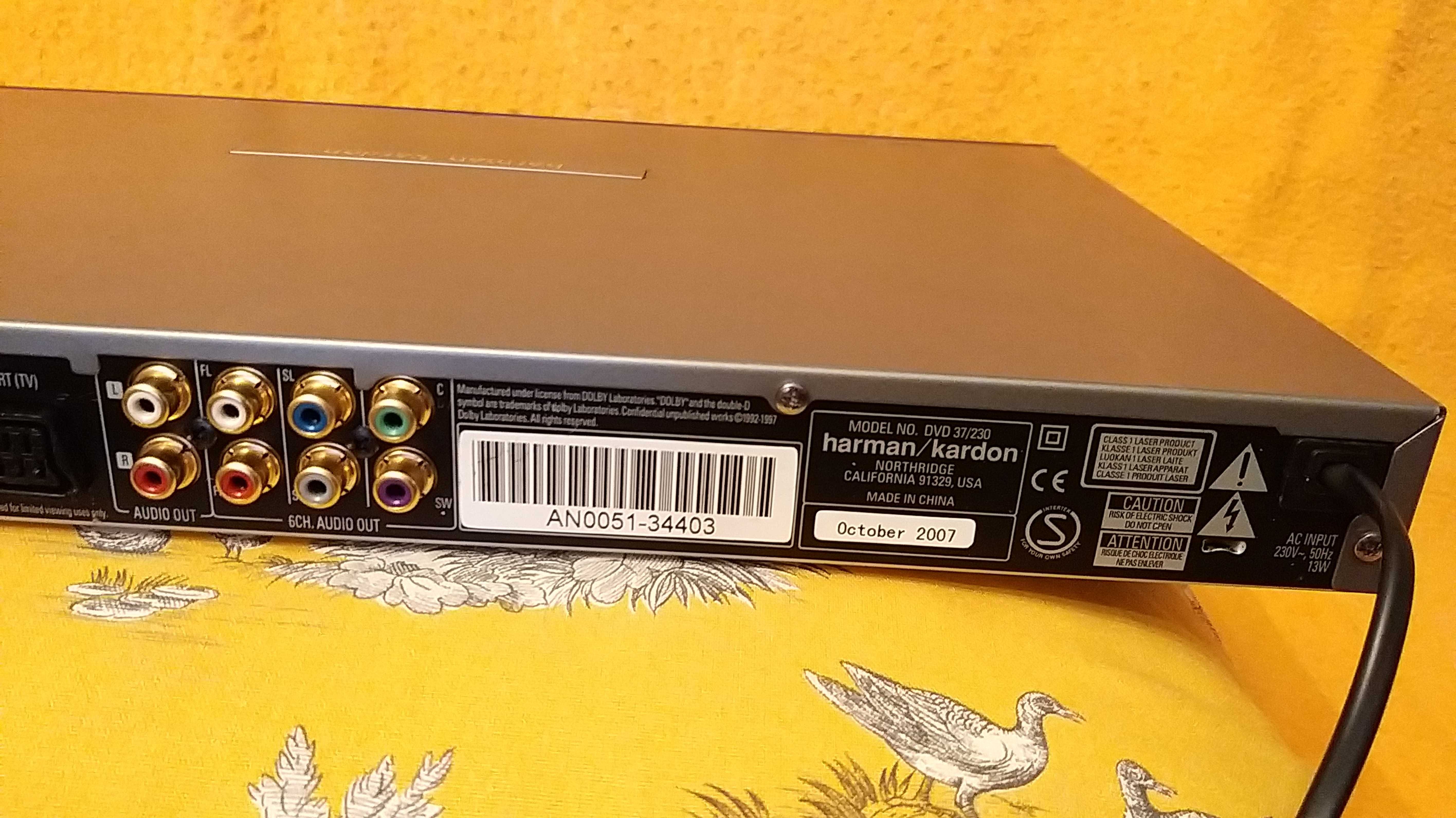 leitor DVD Harman Kardon 37/230 DVD-player