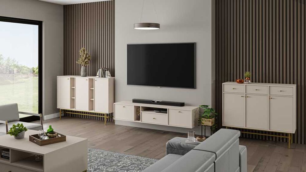 Komoda RTV 2K 1S podwieszana JAKATA 4 Beż piaskowy HIT !!!