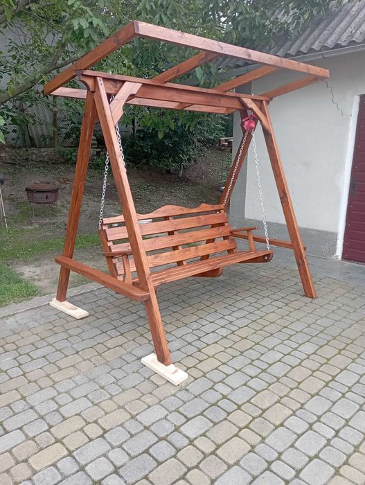 КРАСУНЯ качеля гойдалка лавка підвісна дерев'яна садова