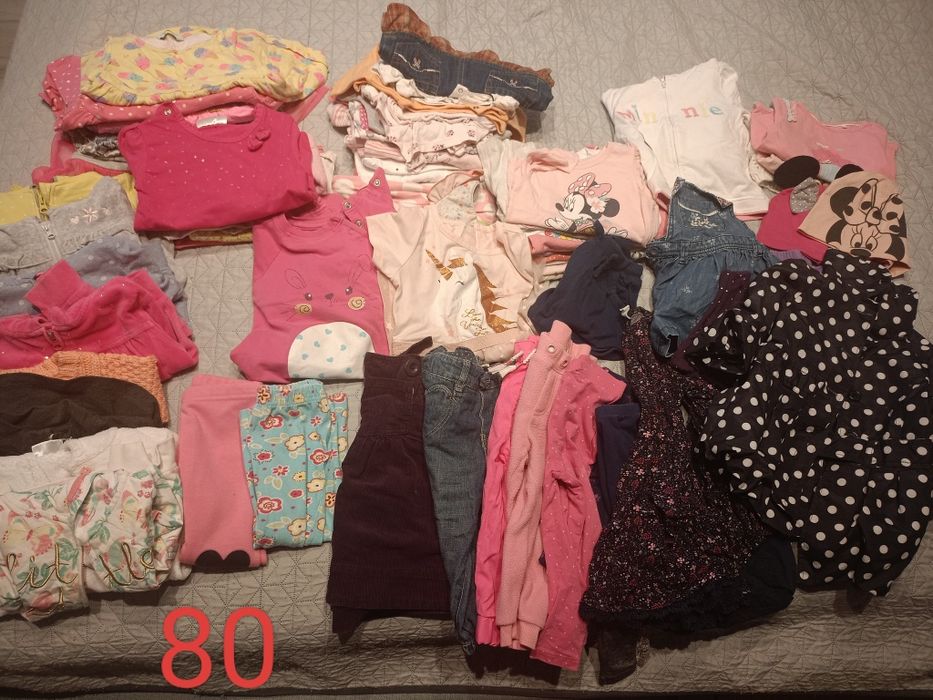 Ubranka dla dziewczynki rozmiar 80