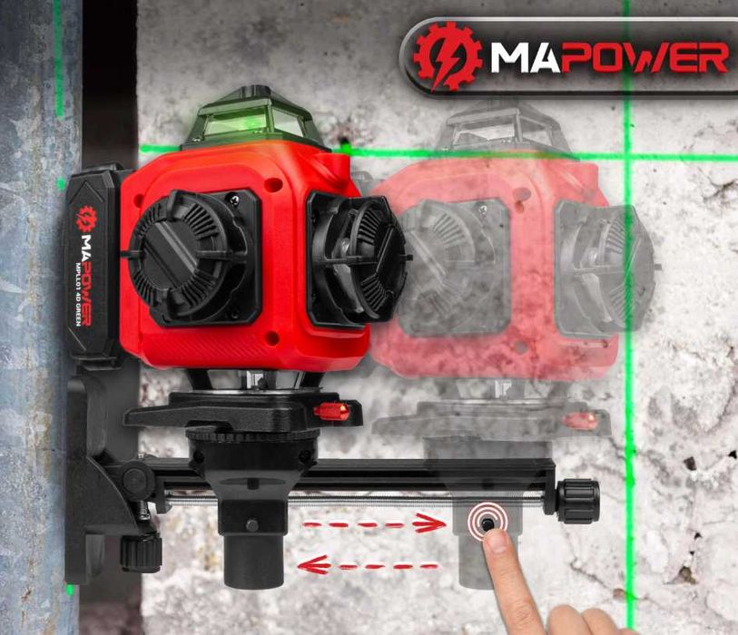 LASER KRZYŻOWY Poziomica Laserowa 4D Płaszczyznowa + Statyw WYPRZEDAŻ