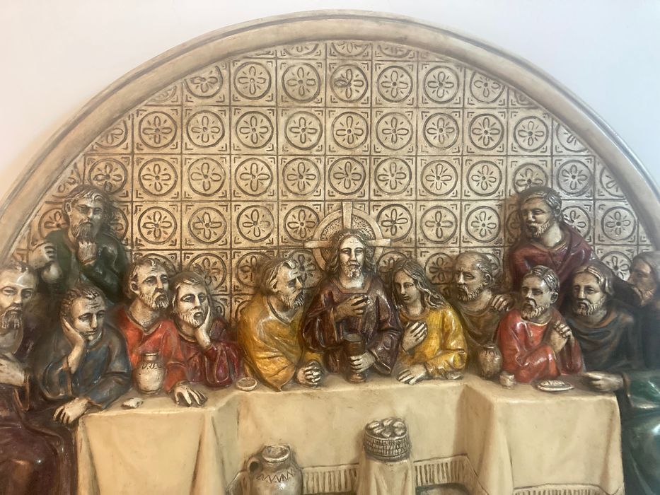 Última Ceia Alto Relevo escultura