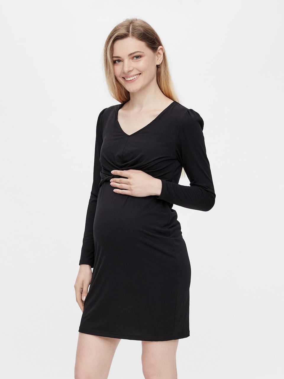 Sukienka ciążowa do karmienia Mamalicious XS 6  czarna długi rękaw