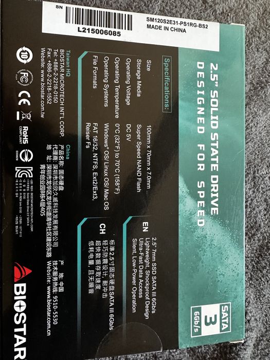 Dysk zewnetrzny 120 GB SSD