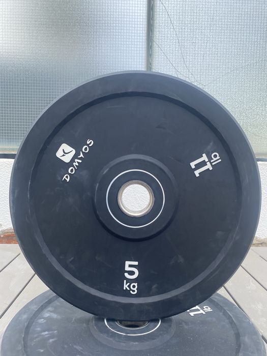 Disco rodela 5 kg bumper musculação olimpicos