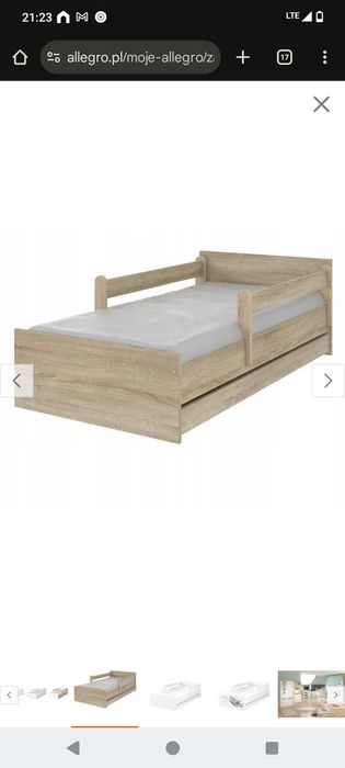 Łóżko dziecięce MAX BABY BOO 180X90 szuflada i barierki- używane