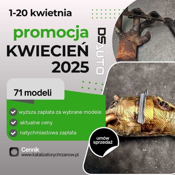 Skup katalizatorów i DPF- Najlepsza Cena - Warszawa