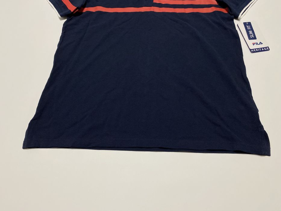 Новая футболка поло Fila Heritage Men Stripes синяя Размер XL XXL 2XL