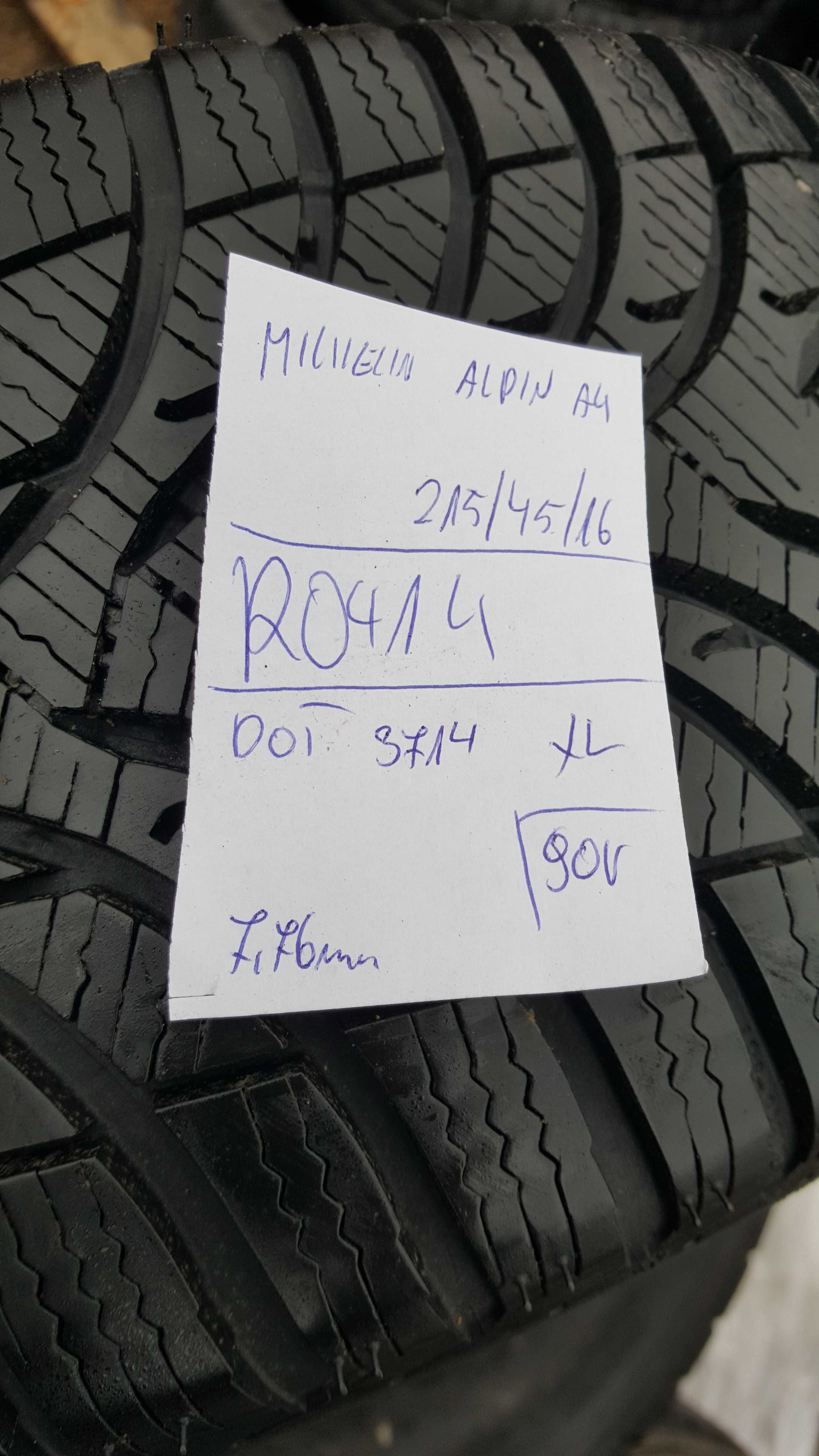 Michelin 215/45 r16 Alpin A4 XL /// 7,75mm!!!