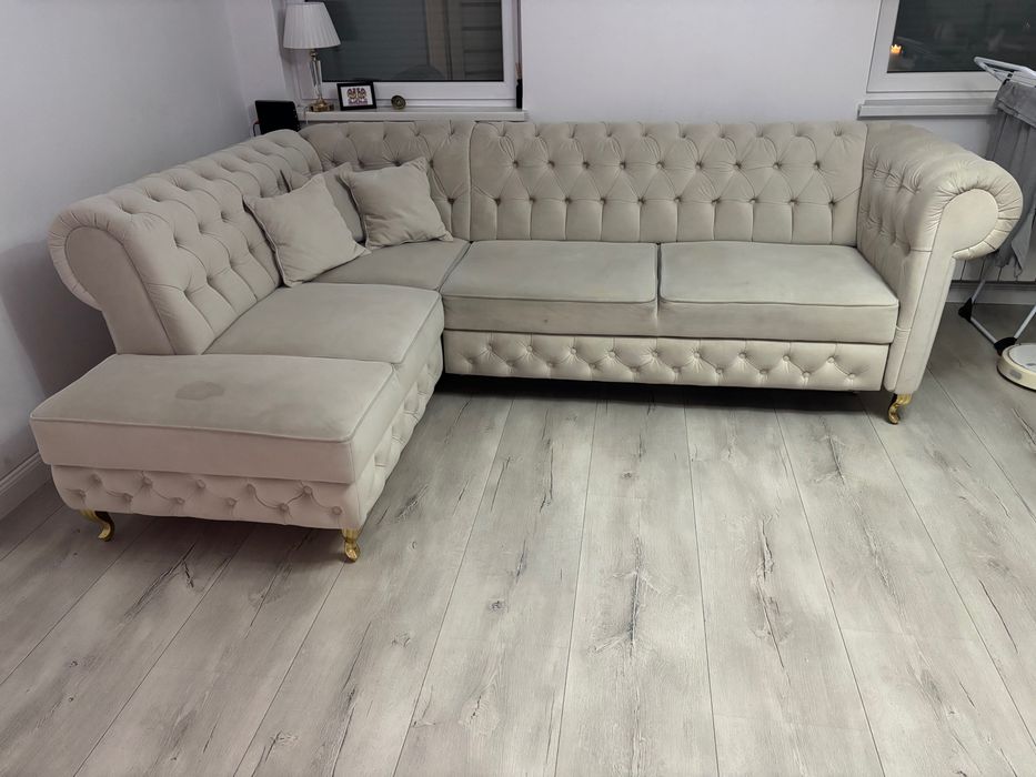 Narożnik glamour beżowy