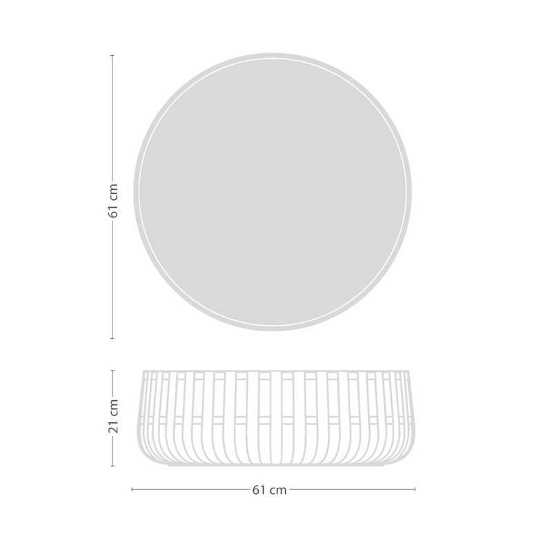 Kartell stolik Panier z miejscem do przechowywania Ø61H21cm